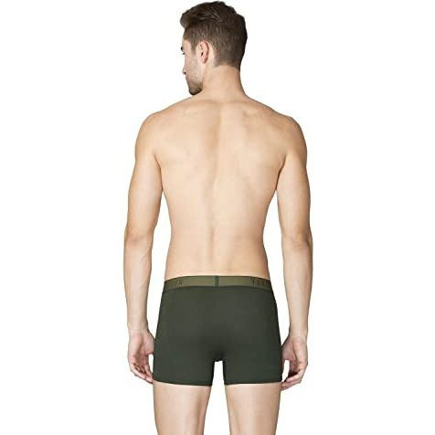 Van Heusen Men Breathable Air Series Trunks - Cotton Polyamide Elastane - Colour Fresh, Mesh Stretch, Ultra Soft_20050_Olive Forest_M