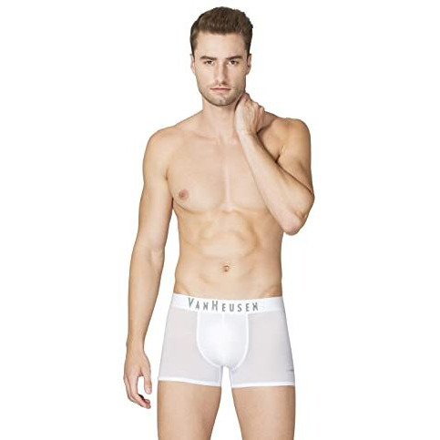 Van Heusen Men Breathable Air Series Active Trunks - Polyamide Elastane - Swift Dry, High Stretch Mesh_40047_White_Xl