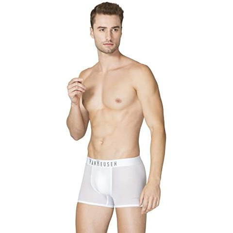 Van Heusen Men Breathable Air Series Active Trunks - Polyamide Elastane - Swift Dry, High Stretch Mesh_40047_White_Xl