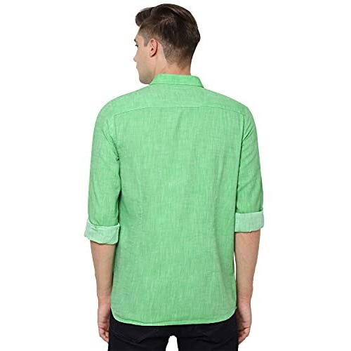 Allen Solly Men's Slim Fit Shirt (Assfqmob206561_Green