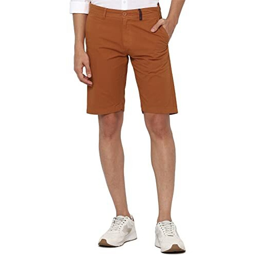 Allen Solly Men's Chino Shorts (Alsrvtlf806032_Rust_34)