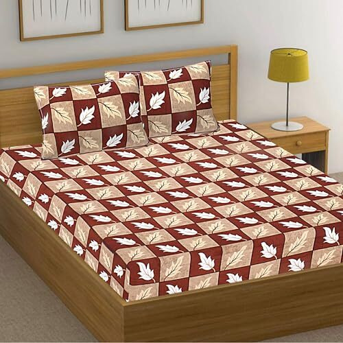 Hashcart Bedsheet, King Size Bedsheet For Double Bed Cotton With Two Pillow Covers, Bedsheet Size (88X95 Inch)