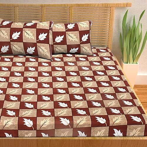 Hashcart Bedsheet, King Size Bedsheet For Double Bed Cotton With Two Pillow Covers, Bedsheet Size (88X95 Inch)