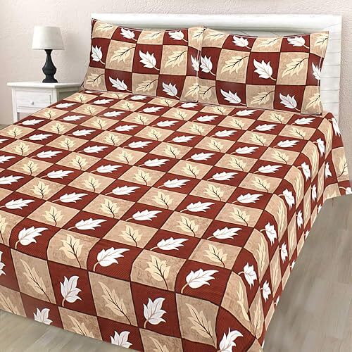 Hashcart Bedsheet, King Size Bedsheet For Double Bed Cotton With Two Pillow Covers, Bedsheet Size (88X95 Inch)
