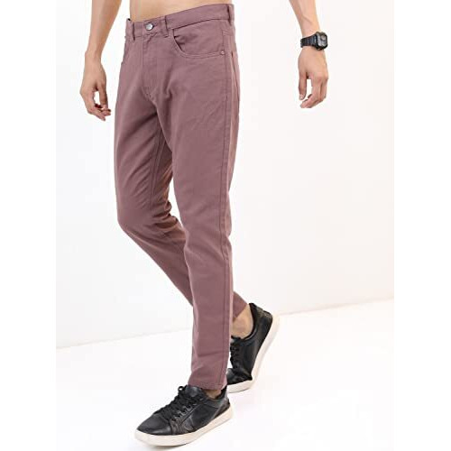 Ketch Men's Slim Casual Pants (Khtr000092_Rose Taupe