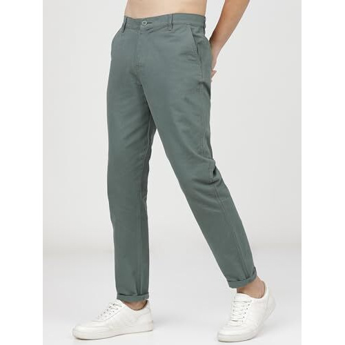 Ketch Men's Slim Casual Pants (Khtr000160_Laurel Wreath