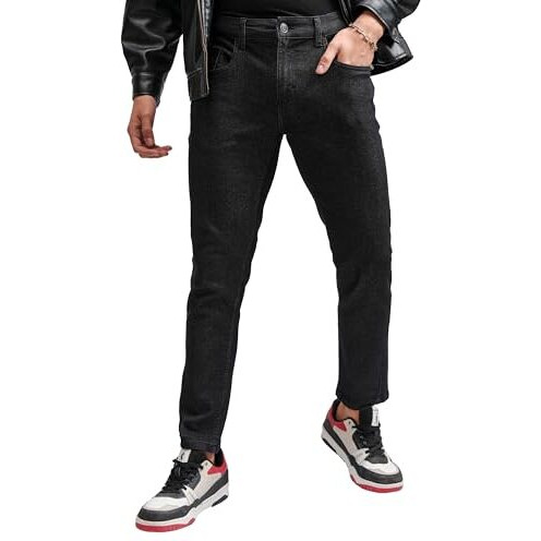 Highlander Men's Tapered Jeans (Hljn001629_Black