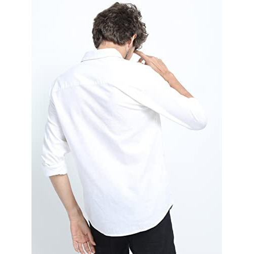 Ketch Men's Slim Fit Shirt (Khsh000585_White M)