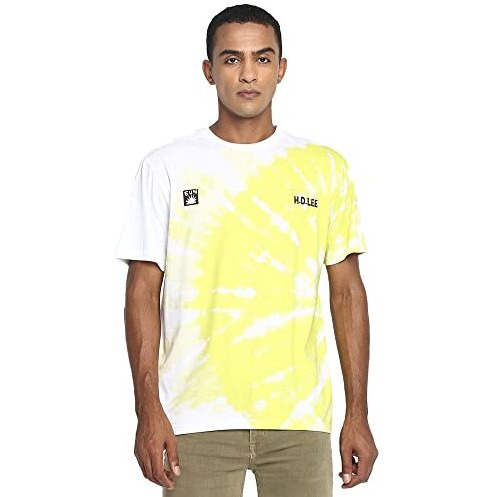 Lee Men's Loose Polo Shirt (Lmts001103_Light Green & White Large)