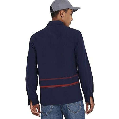 Lee Men's Fitted Shirt (Lmsh000981_Navy M)