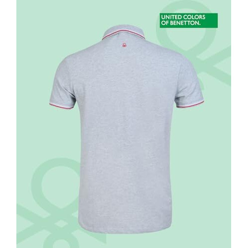 United Colors Of Benetton Polo T Shirt | Collar Tshirts | T-Shirt For Men | Half Sleeves Plain T Shirt | T-Shirt |Tshirt For Men Stylish | Men's Tshirt | Solid Polo T-Shirt With Colored Collar Tipping