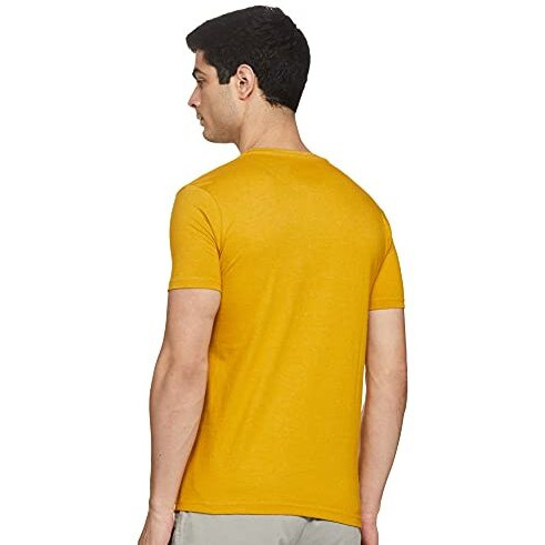 Integriti Men's Printed Slim T-Shirt (Dream-T-Ct-900_Musturd Melange M)