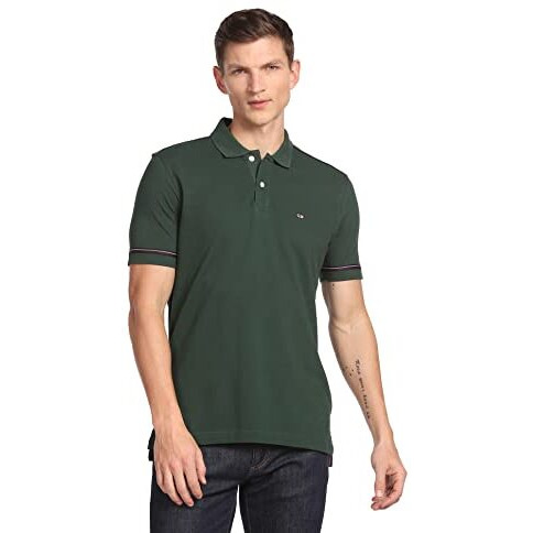 Arrow Men's Solid Half Sleeve Regular Fit Cotton Polo T-Shirt Charcoal