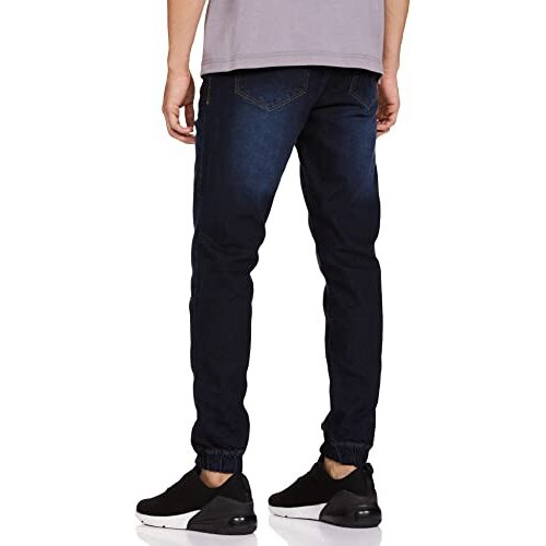 Newport Men's Regular Mid Rise Stone Wash Jogger Jeans (Npmepdn20001B22001Smu5000_Blue_30)