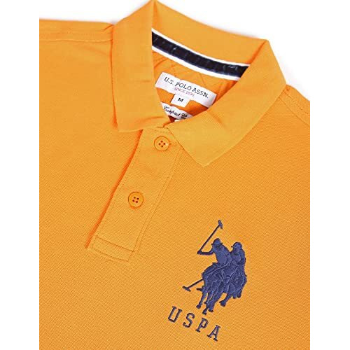 U.S. Polo Assn. Men's Cotton Regular Polo Shirt (Ustshc0062_Apricot Xl)