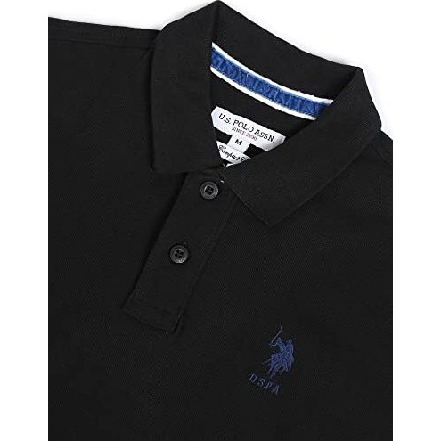 U.S. Polo Assn. Cotton Men's Solid Regular Button Down Shirt (Ustshc0021_Black L)