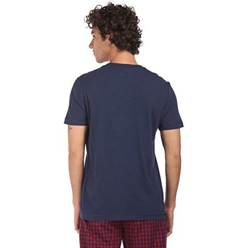 Us Polo Association Men's Solid Regular Fit T-Shirt (I686-433-Pl-M_Denim Melange M)