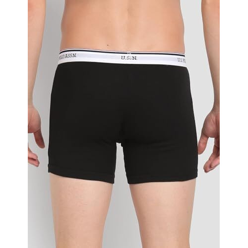 U.S. Polo Assn. Men's Printed Trunks (Color & Print May Vary) (I667-002-P1_Black_Medium)