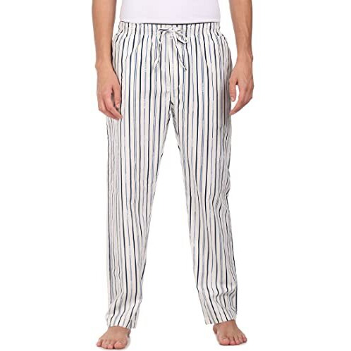 U.S. Polo Assn. Mens Cotton Iyad Lounge Pants - Pack Of 1 (Ivory-Uspoloassn Stripe 2Xl)
