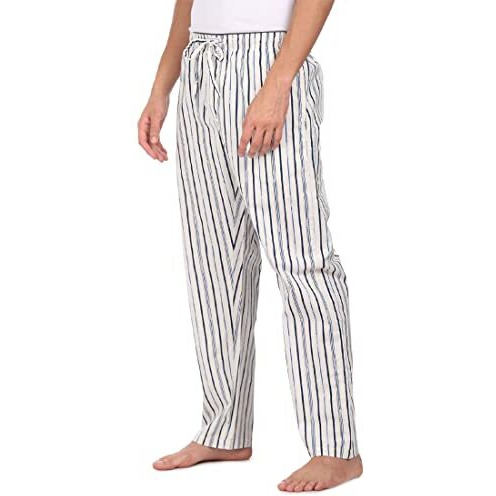 U.S. Polo Assn. Mens Cotton Iyad Lounge Pants - Pack Of 1 (Ivory-Uspoloassn Stripe 2Xl)