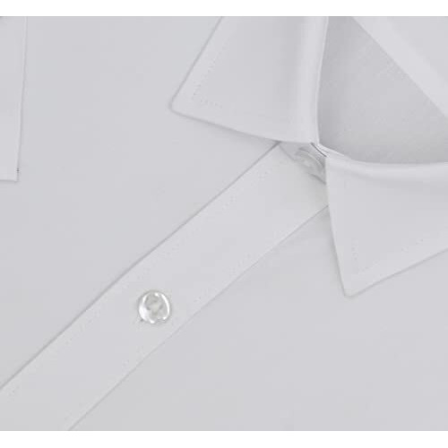 Ghpc By Arihant Men's 100% Cotton Plain Solid Half Sleeves Regular Fit Formal Shirt (White, Fsh400101_42)