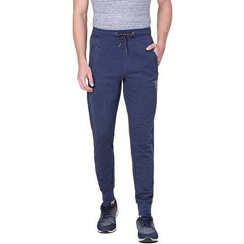 Van Heusen Athleisure Men's Track Pants(50044_Blue Melange_Small_Blue_Small)