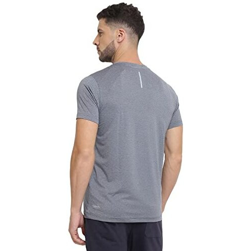 Van Heusen Athleisure Men's Solid Classic T-Shirt (Ihiots1Agy61006_Grey 2Xl)