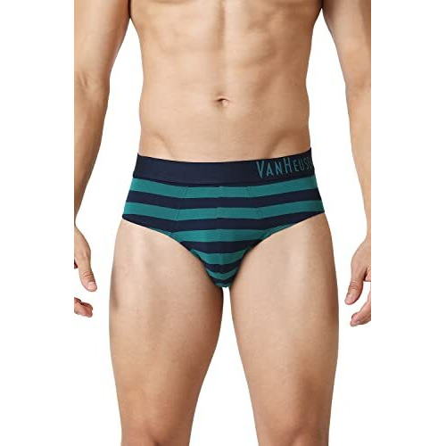 Van Heusen Cotton Men Colour Fresh Briefs - Striped_10015_Cys-04_M, Multicolor