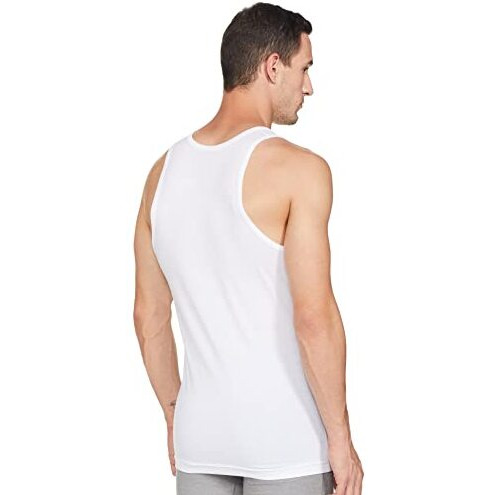 Van Heusen Men Anti Bacterial Fitted Vest-100% Combed Cotton-Pack Of 3-Moisture Wicking, Soft Handfeel_10071_White_L
