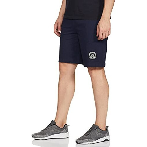 Van Heusen Athleisure Men's Shorts (70014_Blue Melange_Xl_Blue Melange_X-Large)