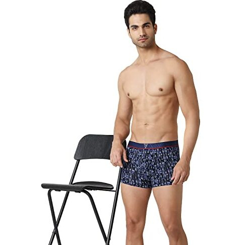 Van Heusen Cotton Blend Men 4 Way Stretch Trunks - Ultra Soft, Allover Print_30044_Sp-12_M, Multicolor, Medium