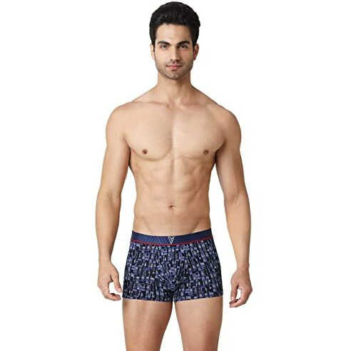Van Heusen Cotton Blend Men 4 Way Stretch Trunks - Ultra Soft, Allover Print_30044_Sp-12_M, Multicolor, Medium