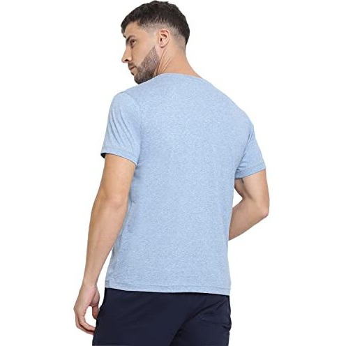 Van Heusen Men Regular Fit Sport Crew Neck T-Shirt - Short Sleeve, Ultra Soft_70018_Sky Blue_S