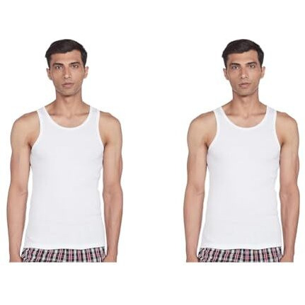 Van Heusen Men's Fit_Type Solid Vest (10073_White_L)