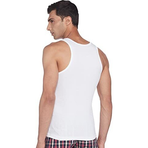Van Heusen Men's Fit_Type Solid Vest (10073_White_L)