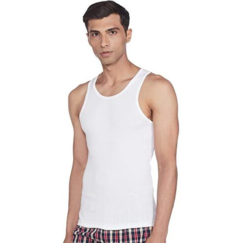 Van Heusen Men's Fit_Type Solid Vest (10073_White_L)