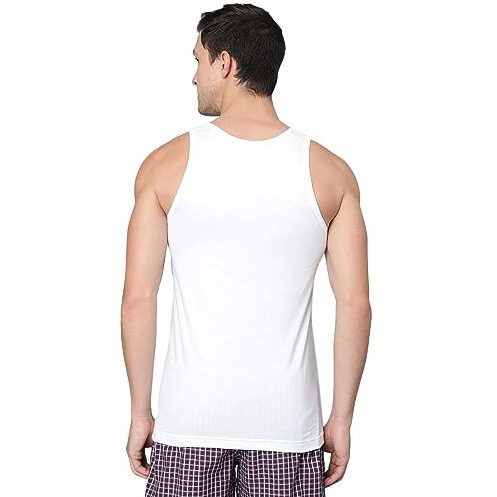 Van Heusen Men Cool It Vest - 100% Combed Cotton - Pack Of 2 - Moisture Activated, Super Soft, Scoop Neck_10075_White_M