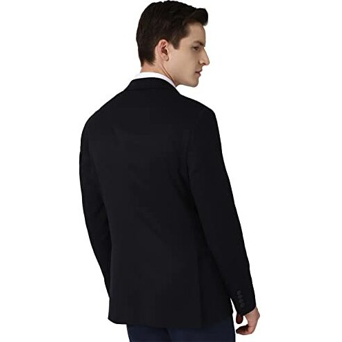 Peter England Men's Slim Formal Blazer (Pebzonsbk10888_Medium Blue_40)