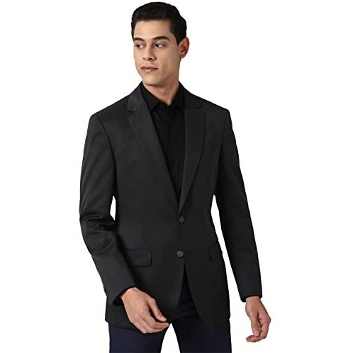 Peter England Men's Regular Formal Blazer (Pebzotlby15203_Charcoal_44)