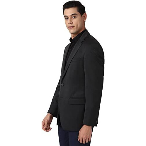 Peter England Men's Regular Formal Blazer (Pebzotlby15203_Charcoal_44)