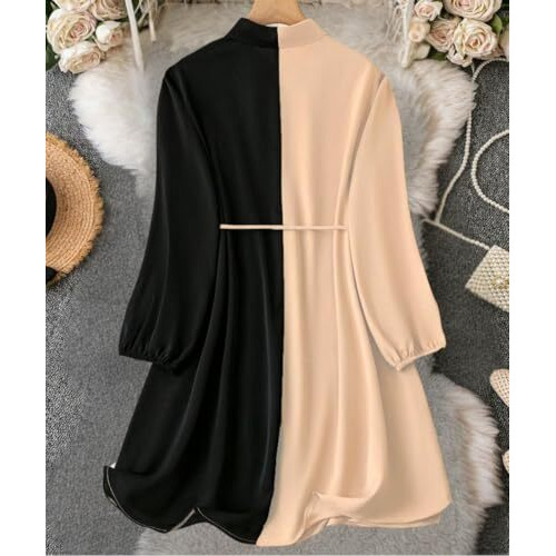 Leriya Fashion Midi Dress for Women| One Piece Dress for Women| Beach Dress for Women| Birthday Dress for Women (Large, Coffee Brown)