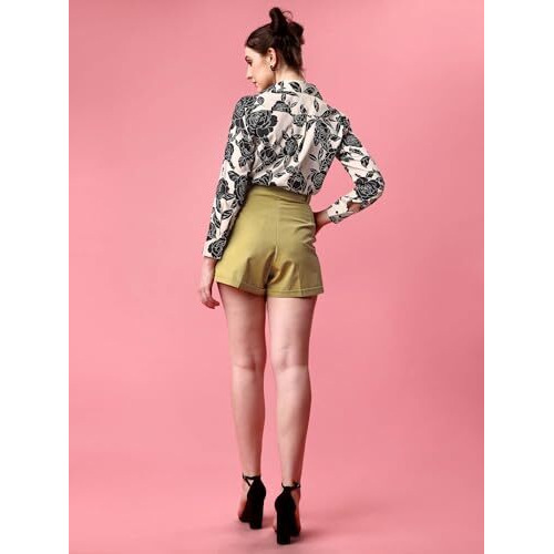 Leriya Fashion Tops for Women || Shirt for Women || Classic Style Every Occasional Shirt for Women || Top for Women || Printed Full Sleeve Shirt for Women || Stripped Pattern Tops (Large, Grey)