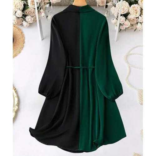 Leriya Fashion Midi Dress for Women| One Piece Dress for Women| Beach Dress for Women| Birthday Dress for Women (Small, Green)