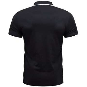 Leriya Fashion Solid Regular Fit Casual Old Money Polo t Shirt for Men (LF-MT-1124_Black 2XL)