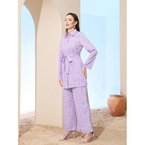 Leriya Fashion co-ord Set for Women Summer| co-ord Set for Women (X-Large, LavenderBlush)