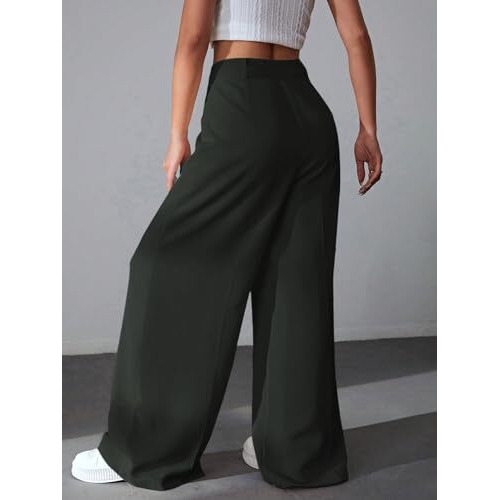 Leriya Fashion Trouser for Women | Trouser Pants for Women | Trouser for Women | (Large, Green) |Fit Type Loose Fit