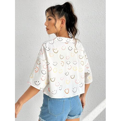 Leriya Fashion Oversized Corp Shirt for Women | Crop Shirt for Women Stylish Western | Short Shirt for Women (X-Large, White)