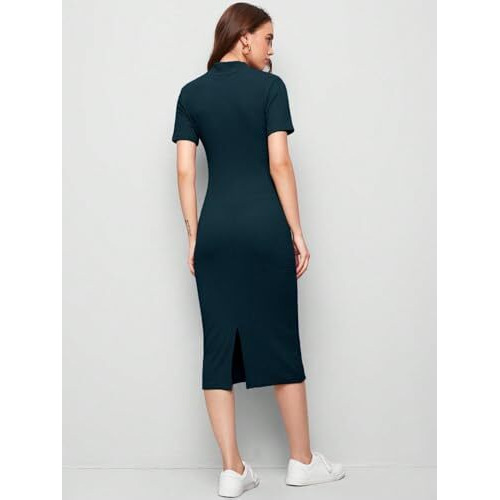 Leriya Fashion One-Piece Dress for Women Bodycon Long | Birthday Dress for Women (Small, Turquoise)