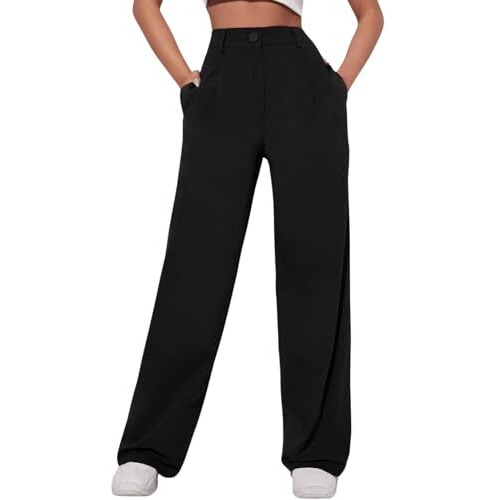 Leriya Fashion Trouser for Women | Trouser Pants for Women | Black Trouser for Women (Medium, Black) |Fit Type Regular Fit |Size M