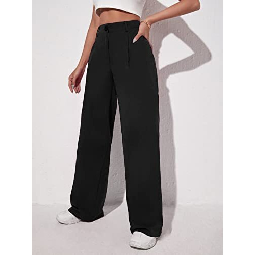 Leriya Fashion Trouser for Women | Trouser Pants for Women | Black Trouser for Women (Medium, Black) |Fit Type Regular Fit |Size M